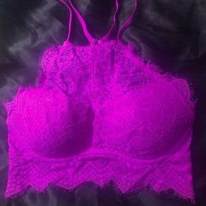 PINK Victoria Secret Fuchsia Lace Bralette